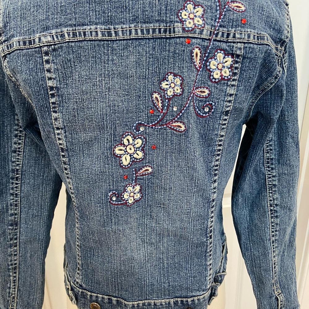 Embroidered Denim Jacket - Picture 7 of 10